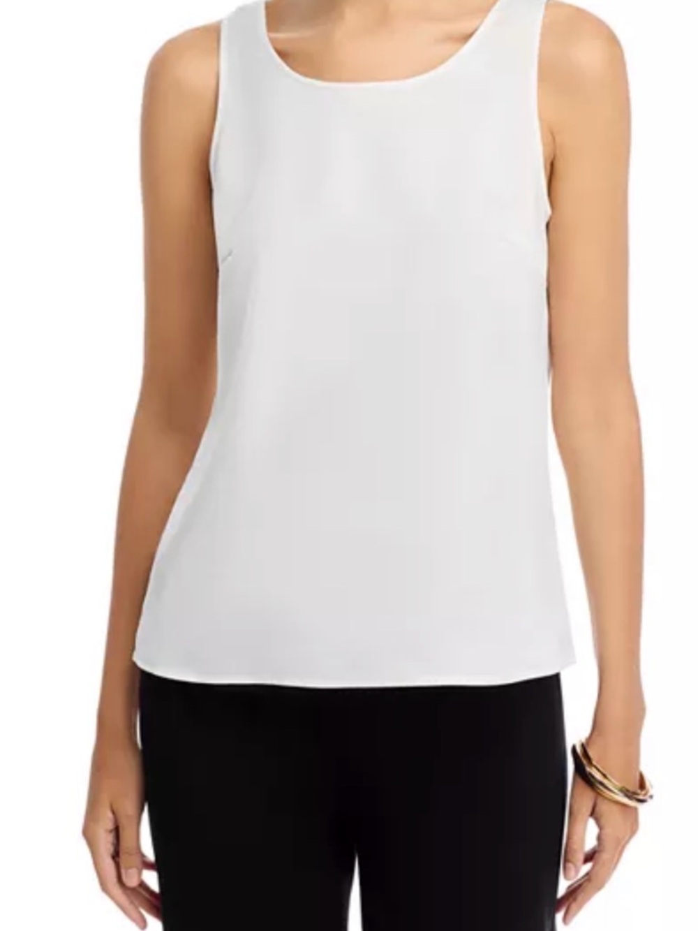 MISOOK White Knit Sleeveless Tank Closet Staple XL